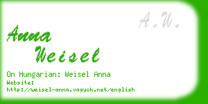 anna weisel business card